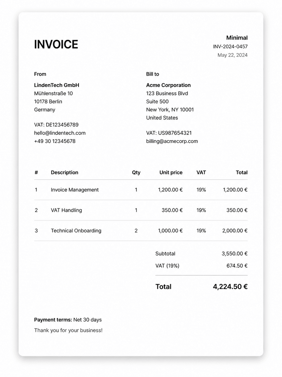 minimal invoice template thumbnail