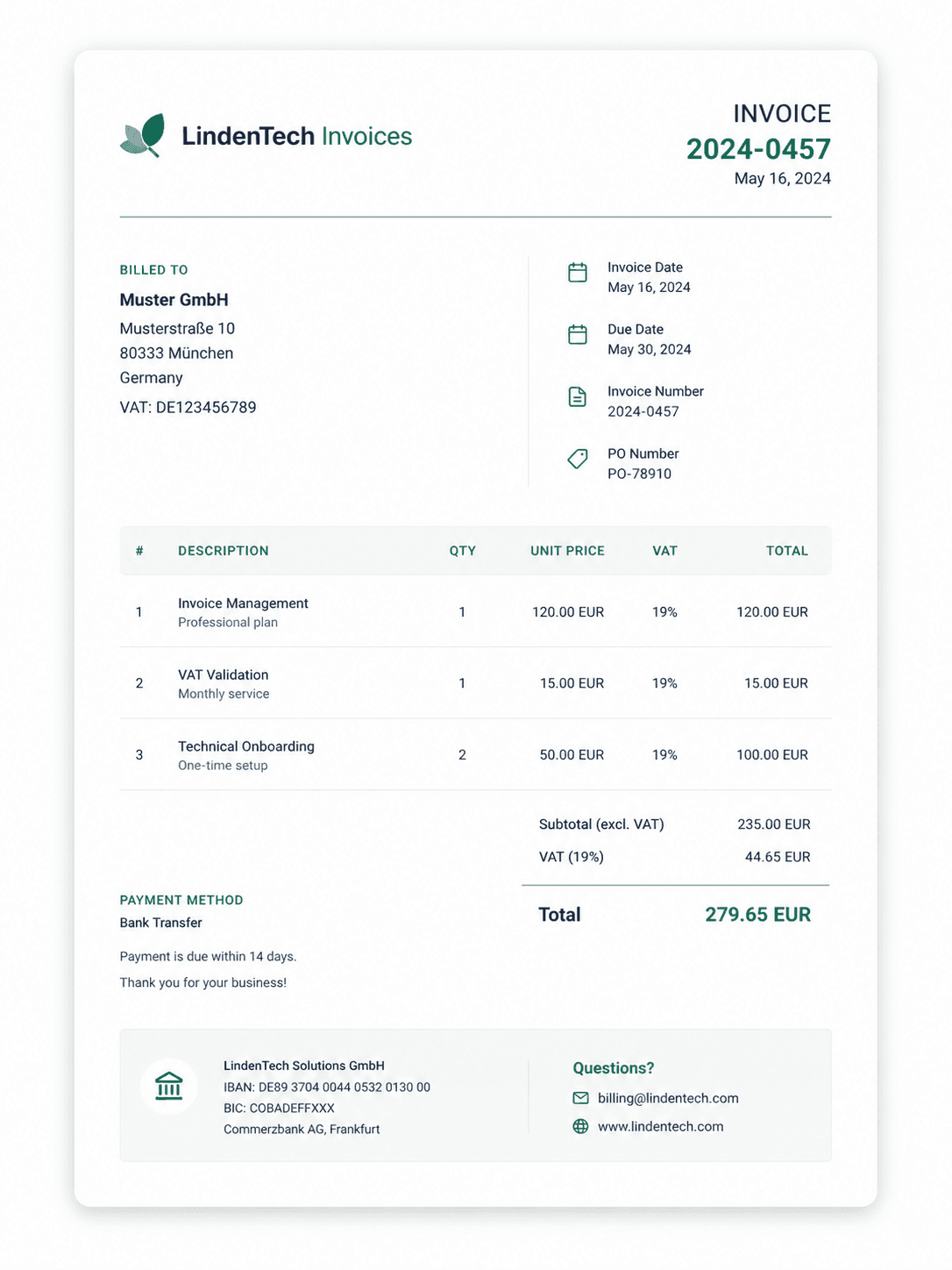 modern invoice template thumbnail
